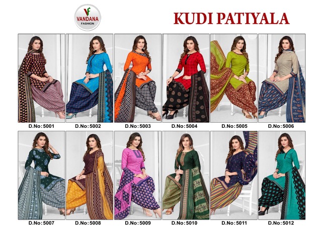 Vandana Kudi Patiyala 5 Casual Wear Heavy Wholesale Dress Material Collection